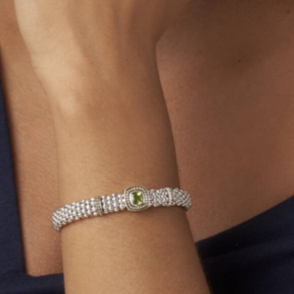 RIttenhouse Collection Peridot Caviar 18K 9mm Bracelet from Lagos - Picture 2 of 11